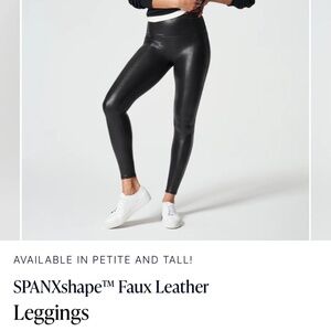 Faux Leather Leggings by SPANX size small
